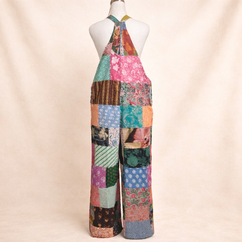 Rising International Patchwork Wide Leg Jumpsuit … - image 3